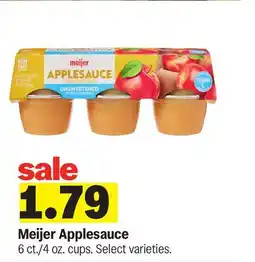 Meijer Meijer Applesauce offer