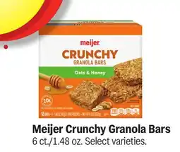 Meijer Meijer Crunchy Granola Bars offer