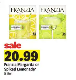 Meijer Franzia Margarita or Spiked Lemonade offer
