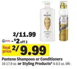 Meijer Pantene Shampoos or Conditioners 16-17.9 oz. or Styling Products* 6-8.5 oz offer
