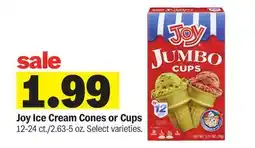 Meijer Joy Ice Cream Cones or Cups offer