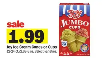 Meijer Joy Ice Cream Cones or Cups offer