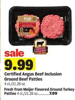 Meijer Certified Angus Beef Inclusion Ground Beef Patties offer