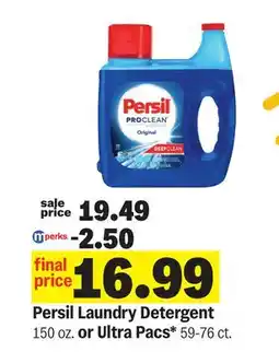 Meijer Persil Laundry Detergent 150 oz. or Ultra Pacs* 59-76 ct offer
