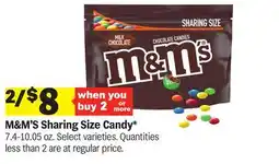 Meijer M&M'S Sharing Size Candy offer