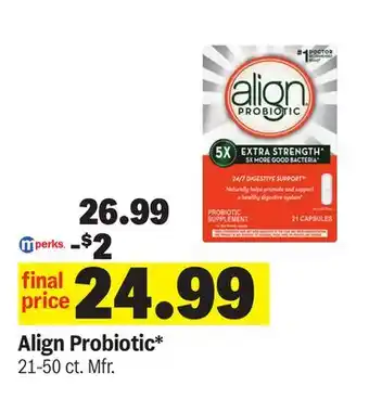 Meijer Align Probiotic offer