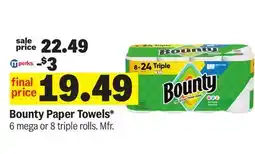 Meijer Bounty Paper Towels offer
