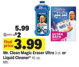 Meijer Mr. Clean Magic Eraser Ultra 3 ct. or Liquid Cleaner* 41 oz offer