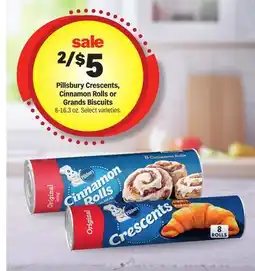 Meijer Pillsbury Crescents, Cinnamon Rolls or Grands Biscuits offer