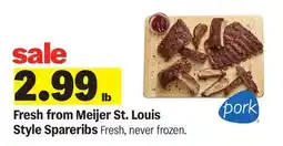 Meijer Meijer St. Louis Style Spareribs offer