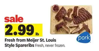 Meijer Meijer St. Louis Style Spareribs offer