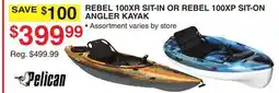Dunham's Sports REBEL 100XR SIT-IN OR REBEL 100XP SIT-ON ANGLER KAYAK offer