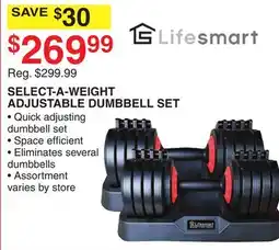 Dunham's Sports SELECT-A-WEIGHT ADJUSTABLE DUMBBELL SET offer