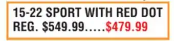 Dunham's Sports 15-22 SPORT WITH RED DOT offer