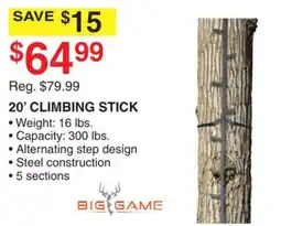 Dunham's Sports 20' CLIMBING STICK offer