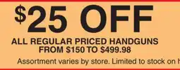 Dunham's Sports ALL REGULAR PRICED HANDGUNS offer
