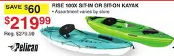 Dunham's Sports RISE 100X SIT-IN OR SIT-ON KAYAK offer