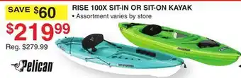 Dunham's Sports RISE 100X SIT-IN OR SIT-ON KAYAK offer