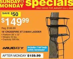 Dunham's Sports 18' CROSSFIRE XT 2-MAN LADDER offer