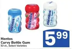 Albertsons Mentos curvy bottle gum offer