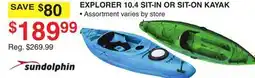 Dunham's Sports SUNDOLPHIN EXPLORER 10.4 SIT-IN OR SIT-ON KAYAK offer