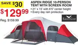 Dunham's Sports ASPEN RIDGE 10-PERSON TENT WITH SCREEN ROOM offer