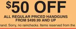 Dunham's Sports ALL REGULAR PRICED HANDGUNS offer