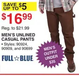 Dunham's Sports MEN'S UNLINED CASUAL PANTS offer