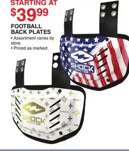 Dunham's Sports FOOTBALL BACK PLATES offer