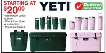 Dunham's Sports YETI offer