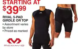 Dunham's Sports RIVAL 5-PAD GIRDLE OR TOP offer