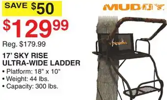 Dunham's Sports 17' SKY RISE ULTRA-WIDE LADDER offer