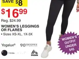 Dunham's Sports WOMEN'S LEGGINGS OR FLARES YOGALUX WOMEN'S OUTFIT offer