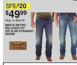 Dunham's Sports MEN'S RETRO RELAXED FIT OR SLIM STRAIGHT DENIM offer