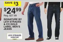 Dunham's Sports SIGNATURE BY LEVI STRAUSS & CO GOLD LABEL MEN'S JEANS offer