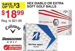Dunham's Sports HEX DIABLO OR EXTRA SOFT GOLF BALLS offer
