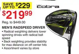 Dunham's Sports MEN'S RADSPEED DRIVER offer