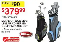 Dunham's Sports MEN'S OR WOMEN'S LINEAR XD SERIES GOLF PACKAGE SET offer