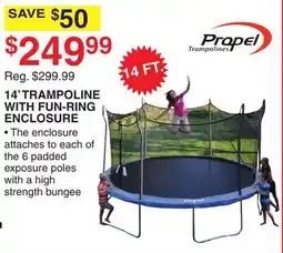 Dunham's Sports 14' TRAMPOLINE WITH FUN-RING ENCLOSURE offer