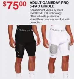 Dunham's Sports ADULT GAMEDAY PRO 5-PAD GIRDLE offer
