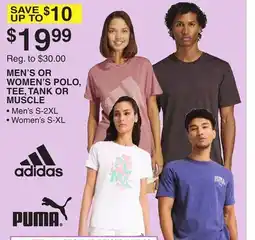 Dunham's Sports MEN'S OR WOMEN'S POLO, TEE, TANK OR MUSCLE offer