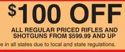 Dunham's Sports RIFLES AND SHOTGUNS offer