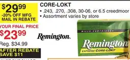 Dunham's Sports REMINGTON CORE-LOKT offer