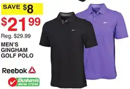 Dunham's Sports MEN'S GINGHAM GOLF POLO offer