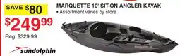 Dunham's Sports MARQUETTE 10' SIT-ON ANGLER KAYAK offer