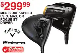 Dunham's Sports MEN'S DARKSPEED LS, X, MAX, OR ROGUE ST DRIVER offer