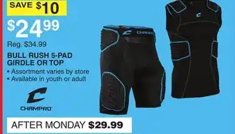 Dunham's Sports BULL RUSH 5-PAD GIRDLE OR TOP offer