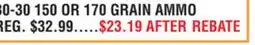 Dunham's Sports 30-30 150 OR 170 GRAIN AMMO offer