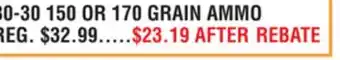 Dunham's Sports 30-30 150 OR 170 GRAIN AMMO offer