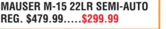 Dunham's Sports MAUSER M-15 22LR SEMI-AUTO offer